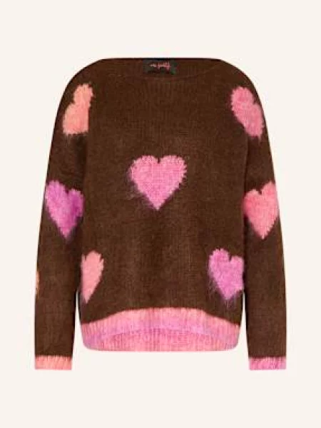 Miss Goodlife Sweter Z Dodatkiem Alpaki braun różowy