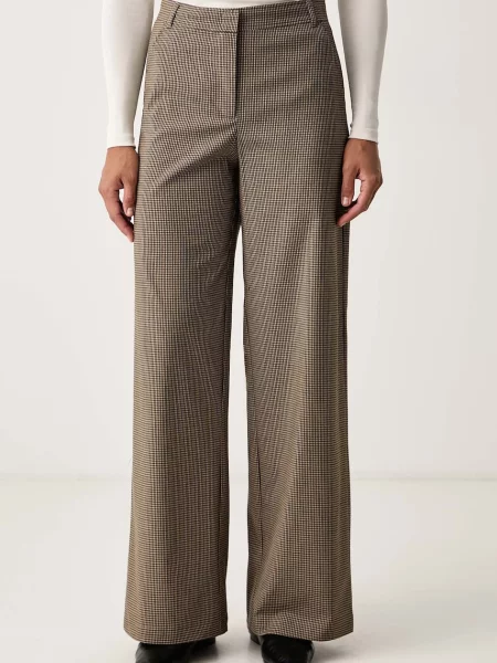 Max&Co. pantaloni pentru femei cu vâscoză SOSPIRO bej