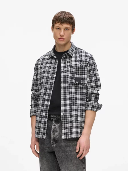 KARL LAGERFELD JEANS Cămașă negru alb