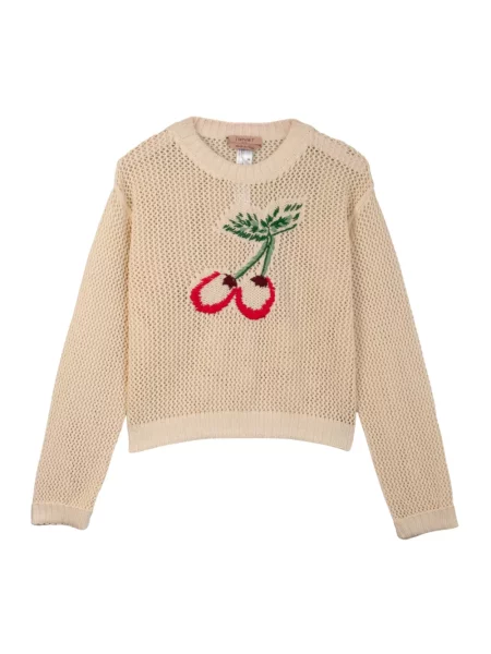 Dzianinowy sweter Twinset beżowy