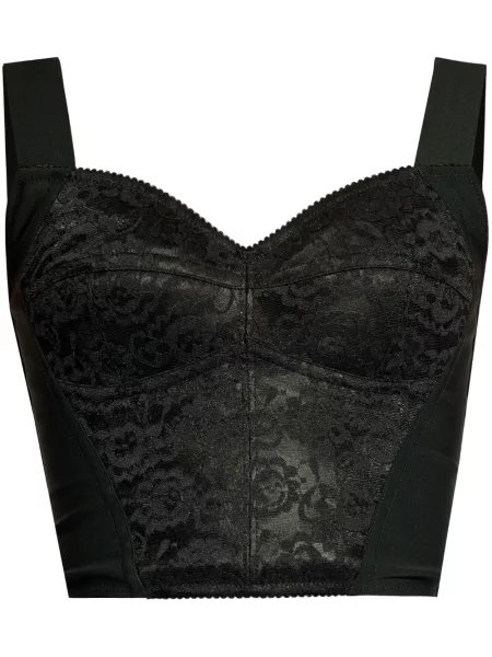 Top Dolce & Gabbana din dantelă negru