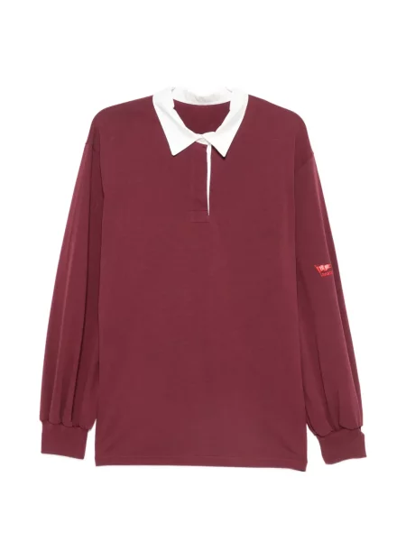 Tricou polo System cu broderie roșu