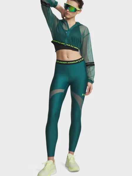 Брюки Under Armour с сеткой зеленые