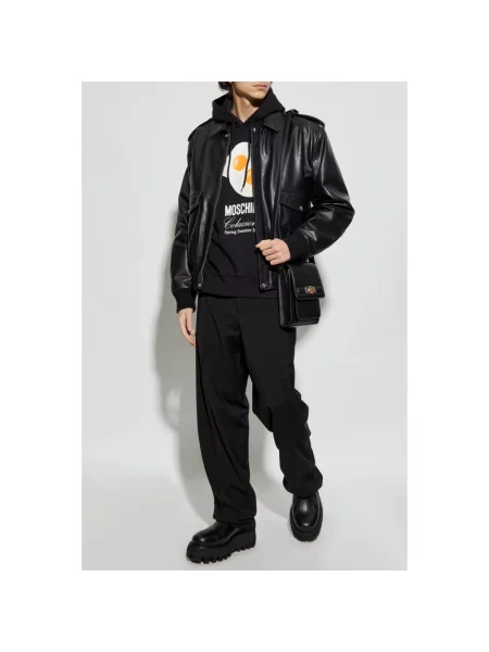 Bluza z kapturem Moschino z kapturem czarna