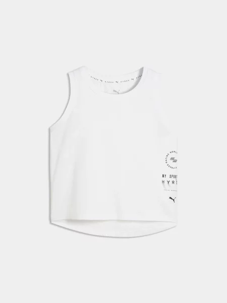 Спортивна майка PUMA W Hyrox Cloudthermo Croptank комбінований верх білий