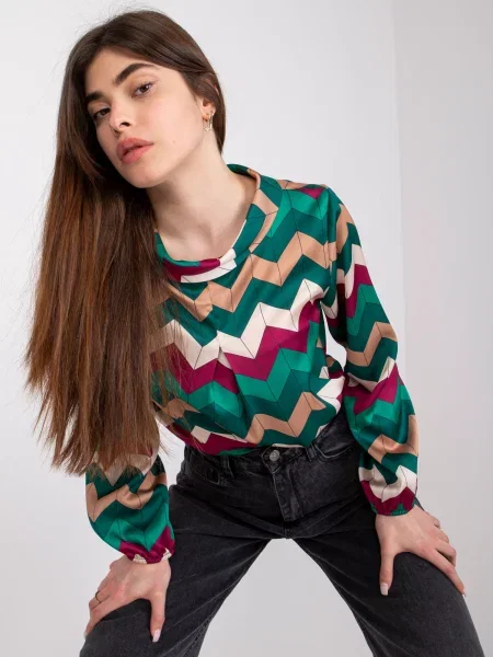 Bluză Fashionhunters verde
