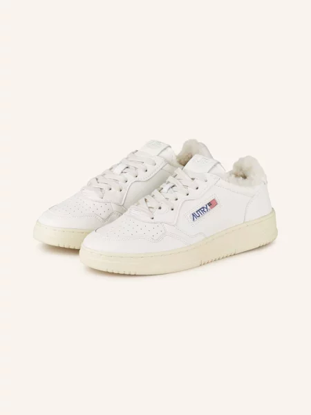Sneakersy Autry z owczej skóry białe