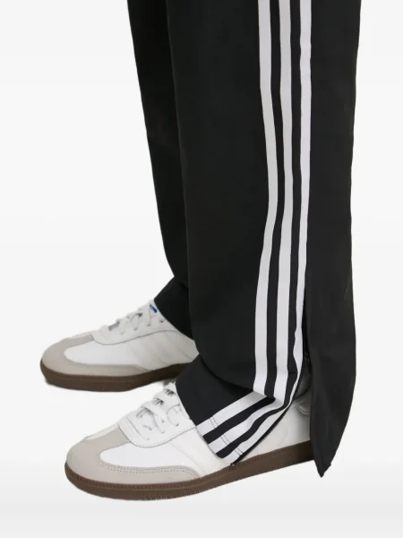 Pantaloni palazzo Adidas cu dungi plisat cu imagine albastru