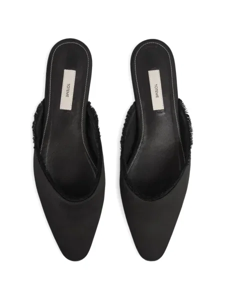 Saténové bačkory Totême černé