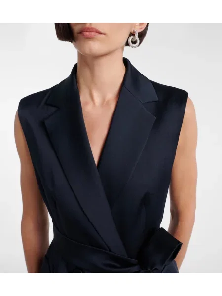 Geacă Max Mara din satin albastru