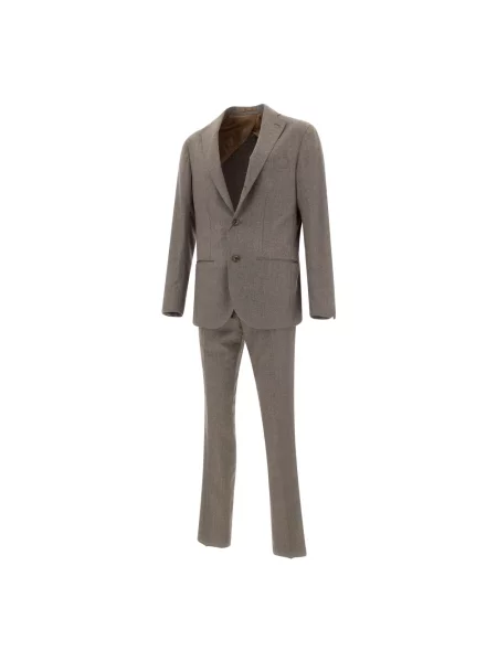 Garnitur Barba wełniany w jodełkę beżowy