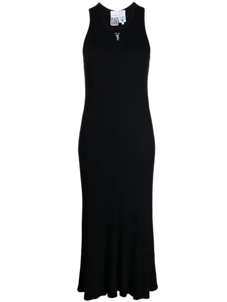 Rochie midi Natasha Zinko fără mâneci până la genunchi de costum negru