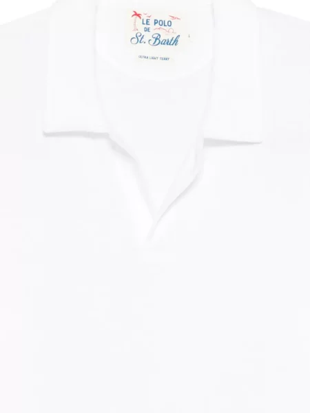 Tricou Mc2 Saint Barth cu decolteu în V scurt alb