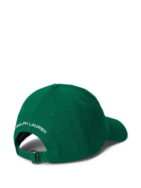 Șapcă Polo Ralph Lauren cu decolteu în V cu autograf în carouri albastru