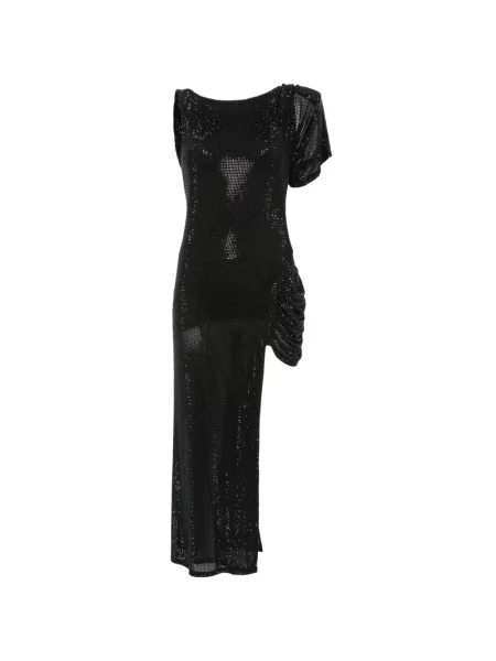 Rochie midi Dunesi cu un umăr gol negru