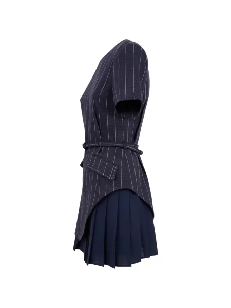 Rochie mini Simkhai cu dungi de costum albastru