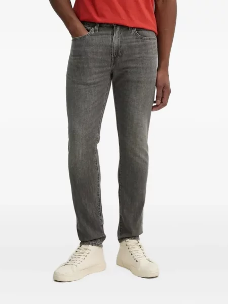 Proste jeansy Levi's 501 w paski ze stretchu dzwony niebieskie