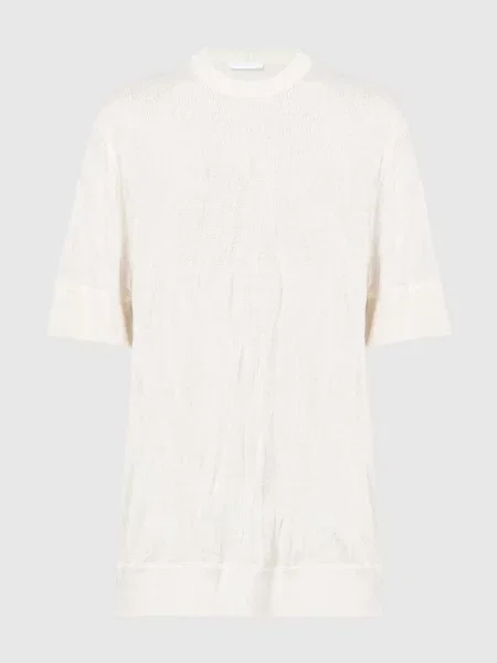 Джемпер з вовною з візерунком логотипа Helmut Lang білий