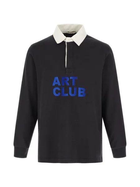 Tricou polo Jw Anderson cu broderie negru