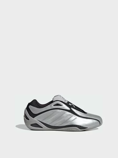 Кожаные кроссовки Adidas серебряные