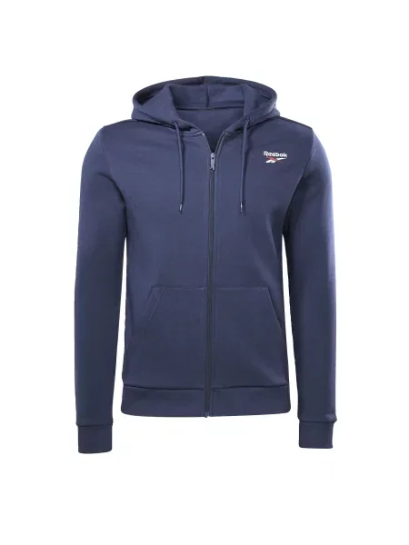 Bluza dresowa REEBOK RI FT z kapturem niebieska