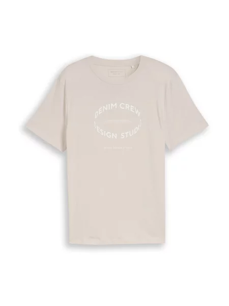 TOM TAILOR DENIM Tricou gri alb