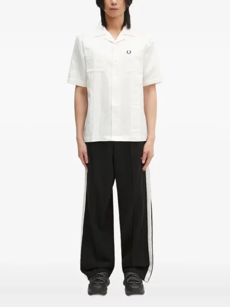 Košile Fred Perry s výšivkou bílá