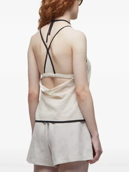 Top Osklen transparente alb