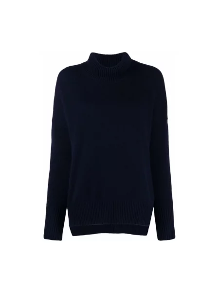 Dzianinowy sweter z golfem Lisa Yang niebieski