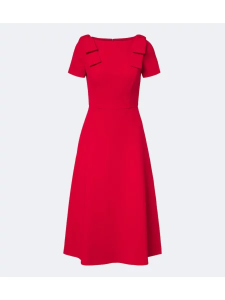 Rochie midi Carolina Herrera cu funde roșu