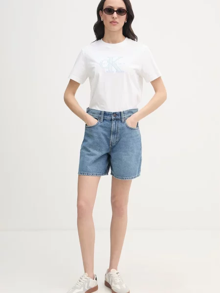 Tricou Calvin Klein Jeans alb
