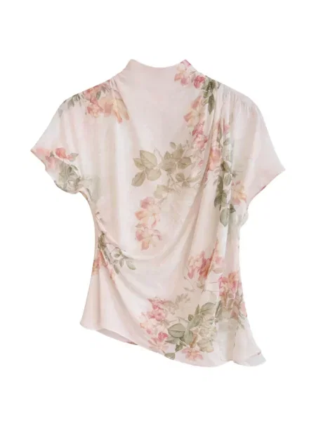 Bluzka Favorite Daughter w kwiatki z nadrukiem różowa