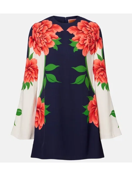 Rochie de satin La Doublej din satin cu imagine albastru