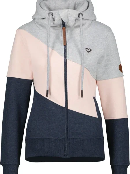 Alife and Kickin Hanorac Steffi albastru noapte / maro caramel / amestecat / roz pastel gri