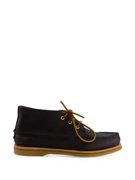Cizme scurte Timberland cu șireturi din dantelă maro