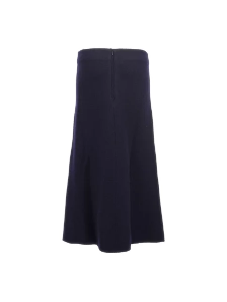 Długa spódnica maxi Jil Sander wełniana niebieska
