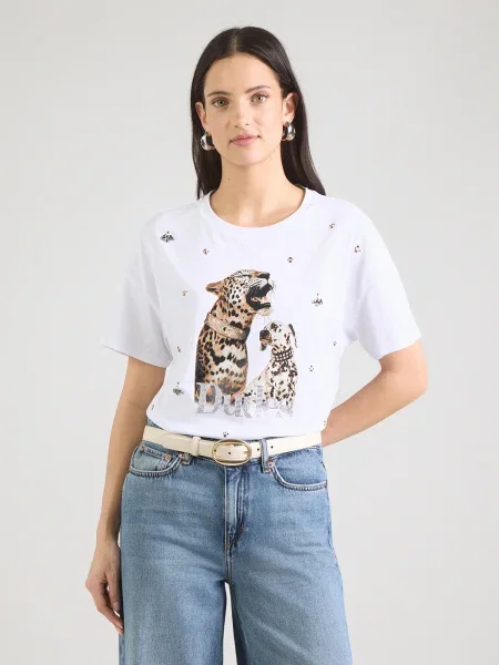 Liu Jo Tricou maro mokka alb