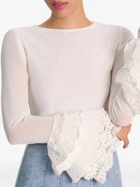 Top Alice + Olivia alb