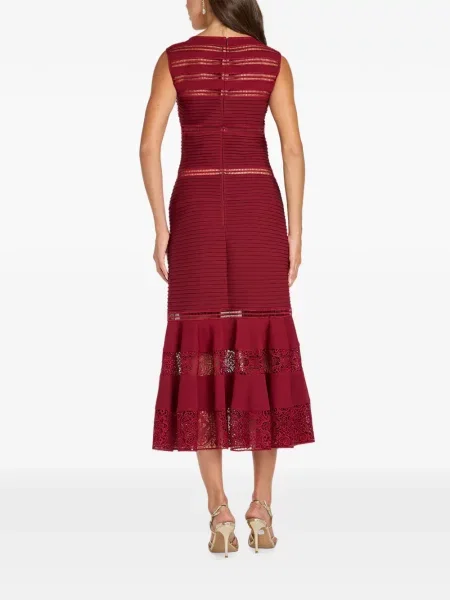 Rochie midi Tadashi Shoji din dantelă roșu