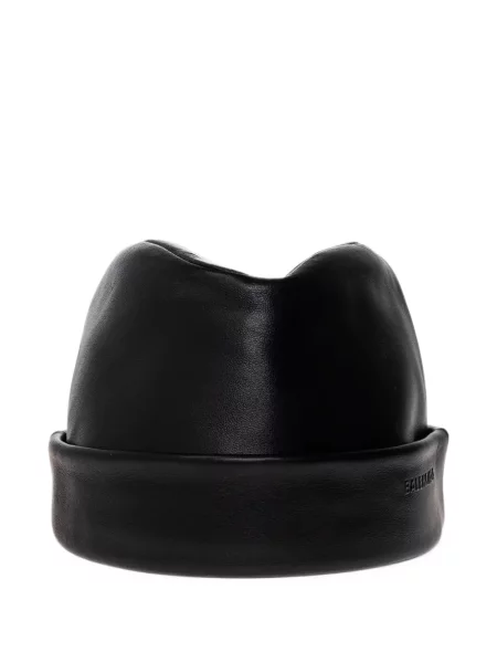 Căciulă Balenciaga din piele negru