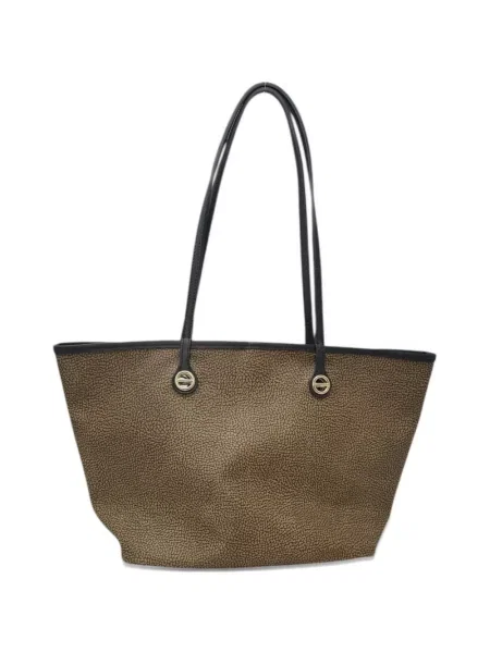 Geantă de mână Borbonese cu imagine din canvas maro