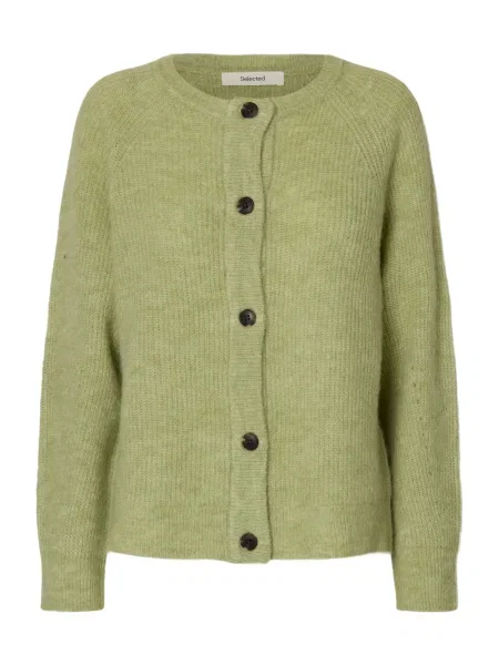 SELECTED Geacă tricotată SLFLULU kiwi verde