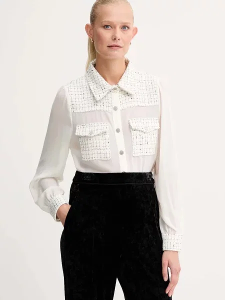 Morgan koszula regular z kołnierzykiem klasycznym CGABY beżowy