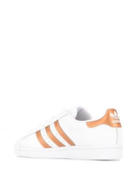 Sneakersy Adidas Superstar sznurowane koronkowe białe