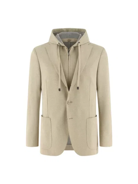 Marynarka Boggi Milano z dżerseju beżowa