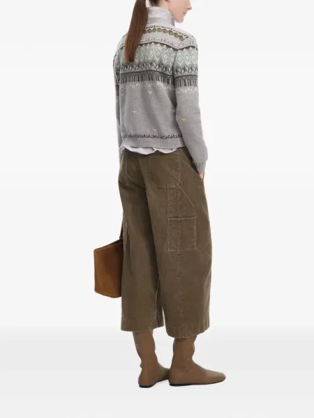 Pantaloni Jnby de catifea cord maro