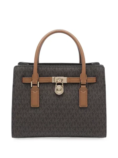 Geantă shopper Michael Michael Kors cu autograf maro