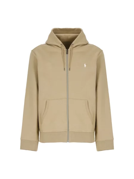Bluza rozpinana z kapturem Ralph Lauren beżowa