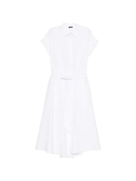Rochie tip cămașă Kiton până la genunchi de costum alb