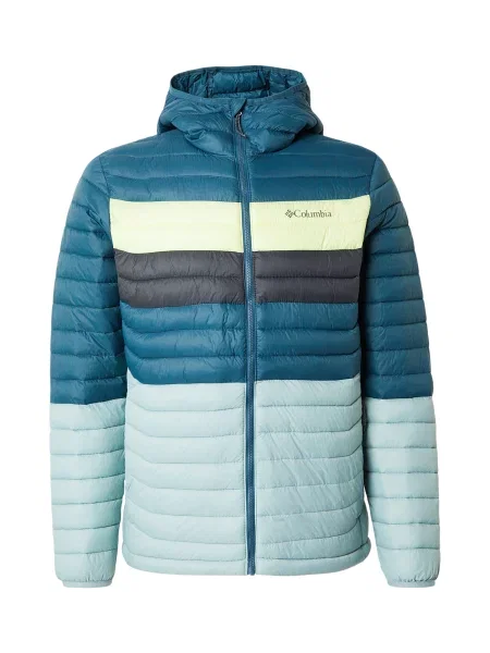 COLUMBIA Geacă outdoor Powder Pass albastru pastel / albastru închis / galben deschis negru